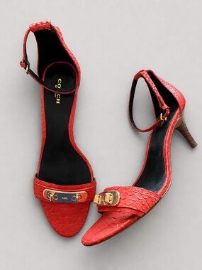 Coach heels with ankle strap